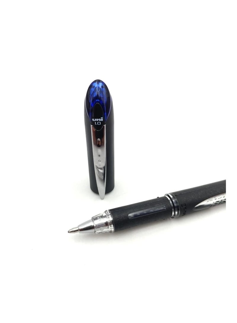 Uniball قلم جت ستريم SX210 رولر 1 قطعة بحبر أسود وأزرق 1.0 مم - Image 2