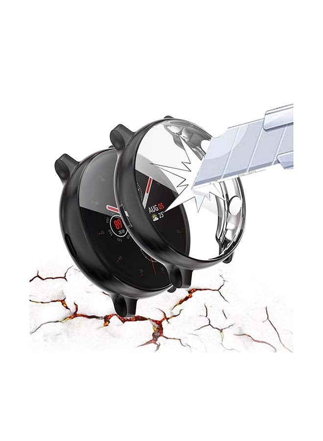 Solid Protective Bumper Case Cover For Samsung Active 2 44mm Black/Clear - Image 2