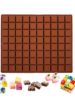 Square Silicone Caramel Candy Molds 80-Cavity Chocolates Gummies Hard Candy Molds Bite Size Silicone Molds for Pudding, Jello, Praline, Ice Cube Baking Molds