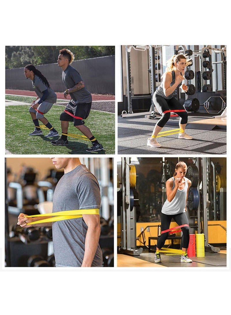 Walpck 5-Pack Resistance Bands with Storage Bag - Elastic PE Yoga Bands for Exercise, Strength Training, Quick Hip Lift, and Fitness, Thickened Tension Bands for Workouts - Image 5