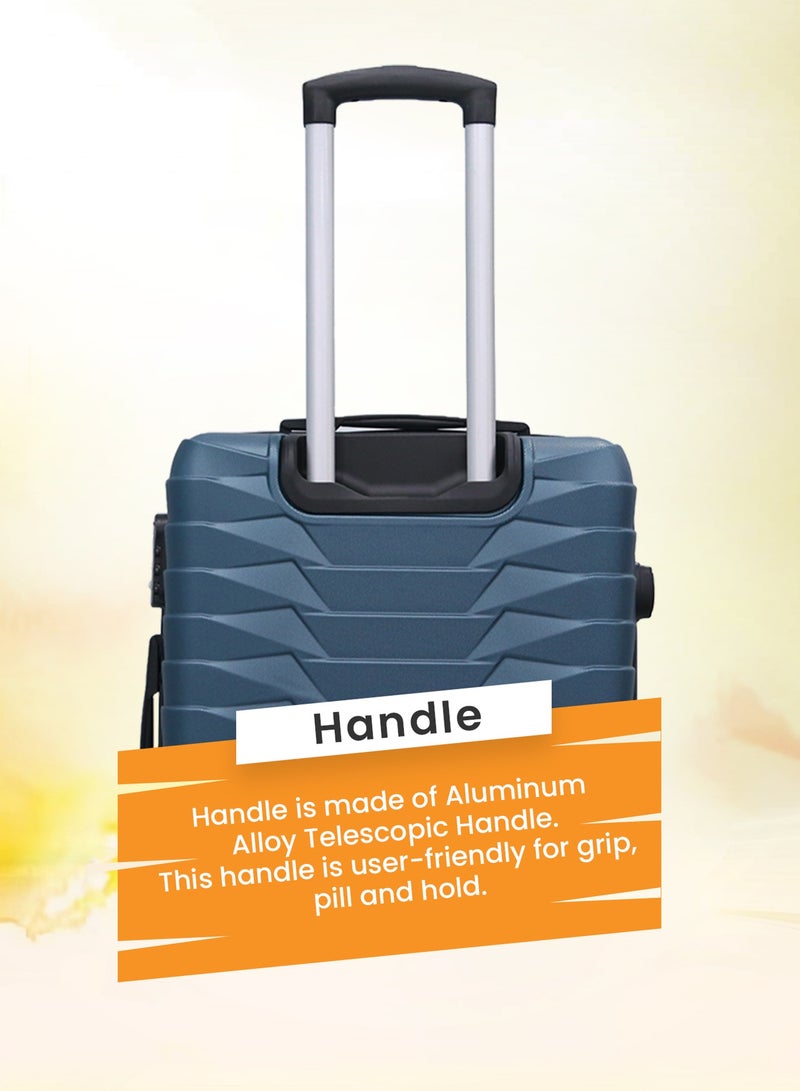 ستار لايف مجموعة حقائب سفر بعجلات من الجانب الصلب ABS مكونة من 3 قطع بعجلات دوارة مع قفل أرقام - Image 2