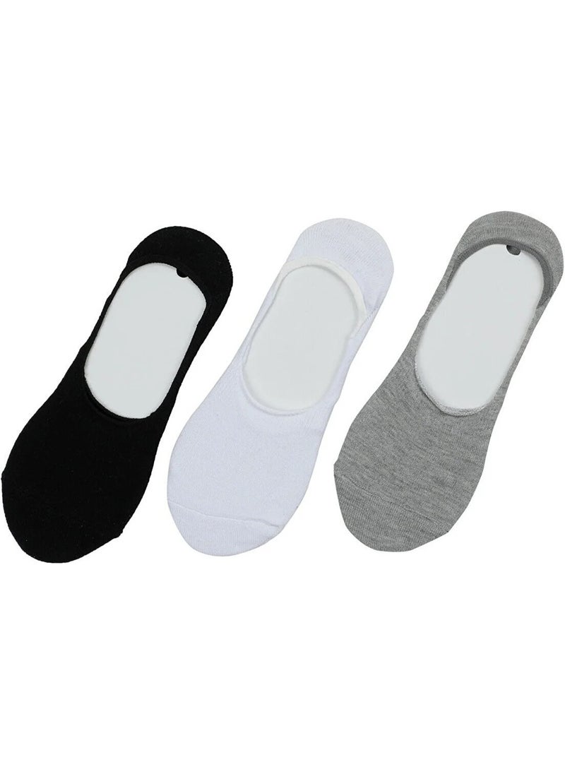 LUMBERJACK - 3' Black-White-Grey Women's Ballerina Socks 2SDELIAH3FX - Image 1