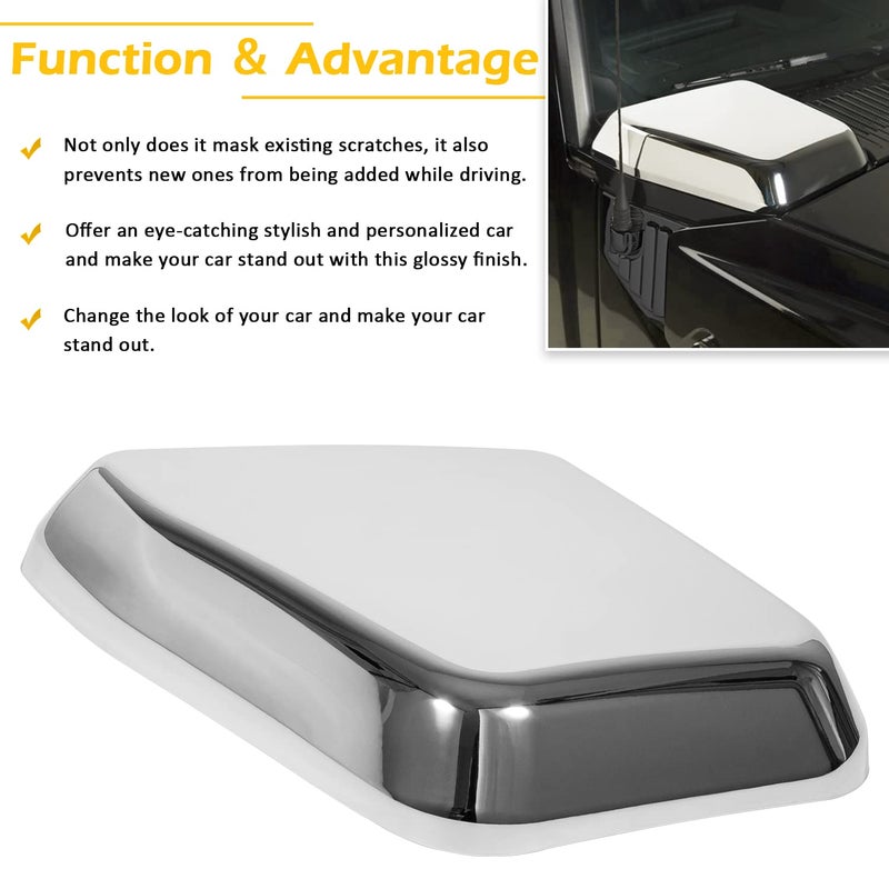 USSKYBOY Side Air Intake Hood Vent Cover Chrome Bezel Exterior Accessories Compatible with Hummer H2 2003-2009 - Image 2