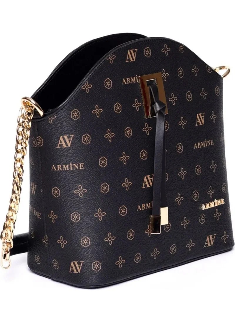 ARMINE Women's Hand and Shoulder Bag Black Printed 102