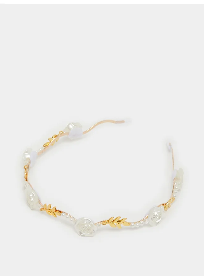 ستايلي Styli Embellished Faux Pearl Headband