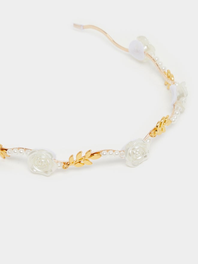 Styli Embellished Faux Pearl Headband - Image 3