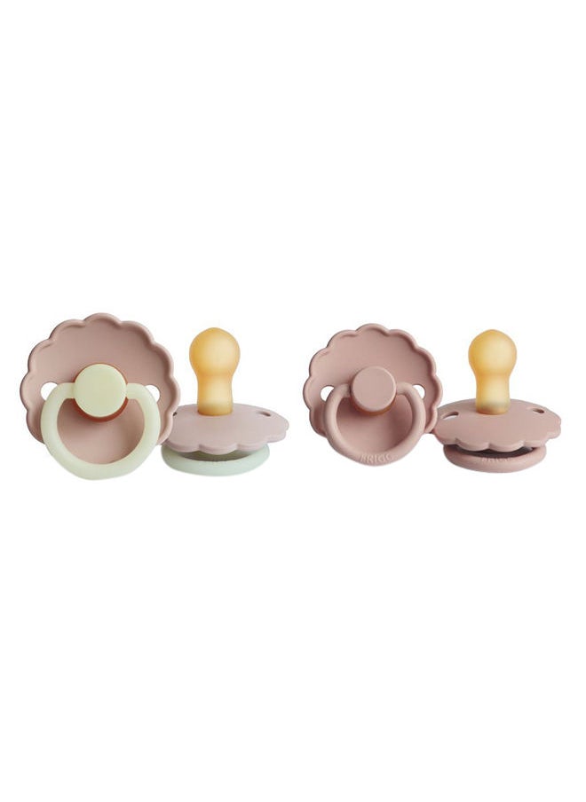 Pack Of 2 Daisy Latex Baby Pacifier 0-6M, Blush Night/Blush - Size 1 - pzsku/Z3A967DE239C12E2C3701Z/45/_/1675667496/5960e58e-94b4-4b2a-9c86-40ac22ce56a4