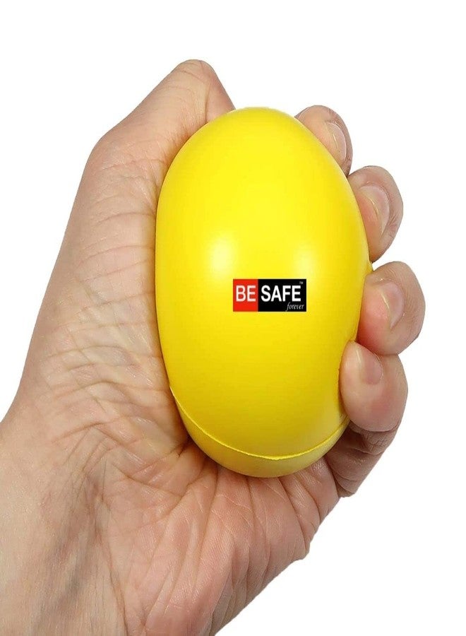 BESAFE Forever Physiotherapy Hand Exercise Soft Stress Ball for Stress Relief, Finger Wrist Hand Strengthener Arthritis Grip Squishy Toys Balls, Squeeze Ball, Yellow, Pack of 1, SBY102 - Image 1