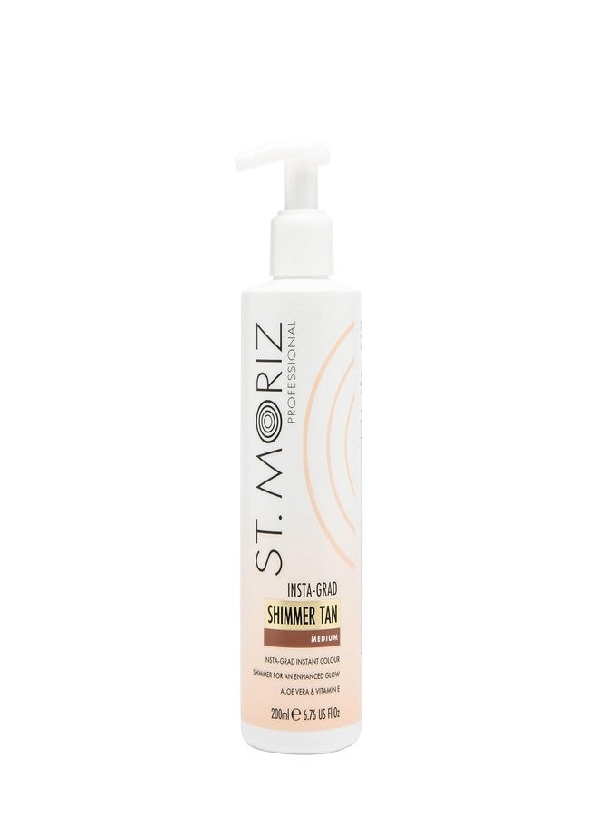 St. Moriz St Moriz Professional Insta-Grad Shimmer Self Tanner Lotion in Medium - Illuminating Instant Self Tan with Added Shimmer, Aloe Vera and Vitamin E - Dermatologically Tested (6.76 Fl OZ) - Image 1