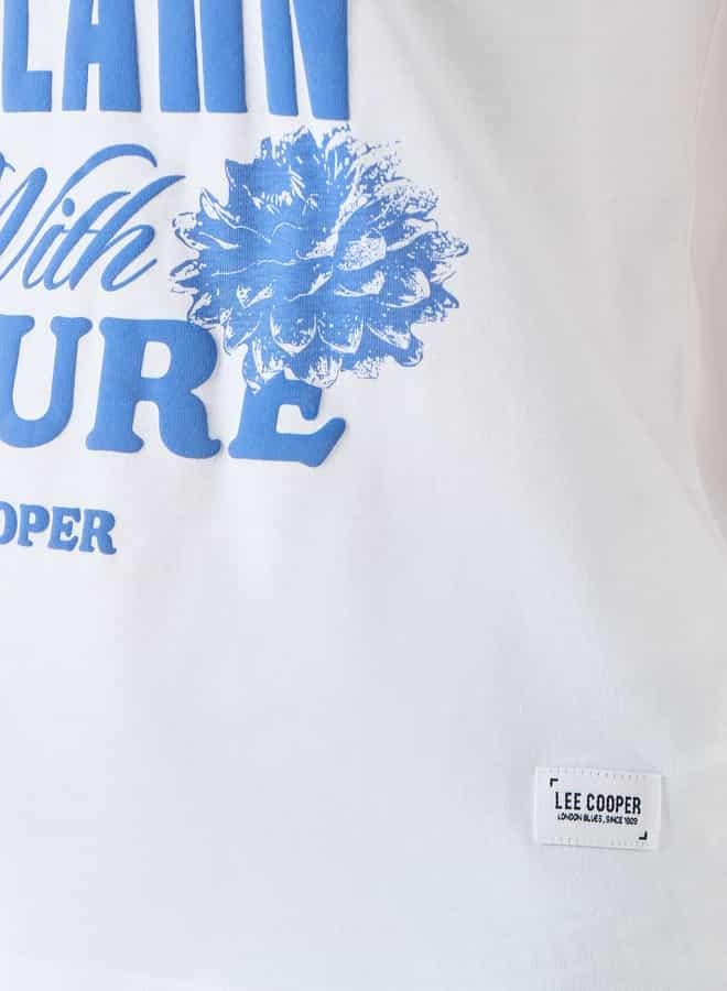 Lee Cooper Graphic Print Crew Neck T-shirt with Short Sleeves - Image 4