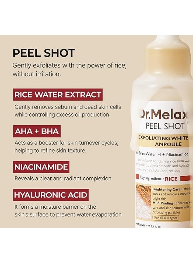 Dr. Melaxin د. ميلكسين - أمبول تقشير بيلي شوت من الأرز الأبيض 80 مل - Image 3