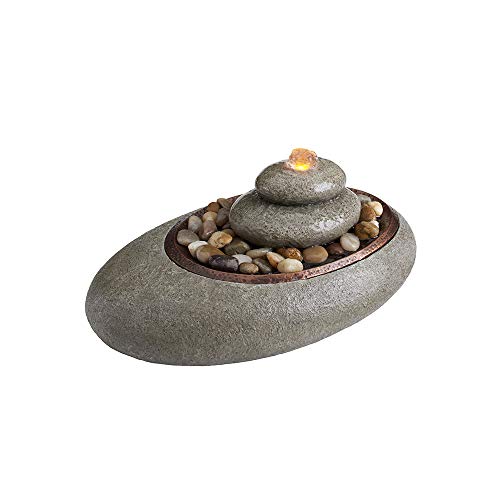 Homedics Mirra Oceanside Relaxation Fountain - Serene Decorative Home Decor, Natural - Image 1
