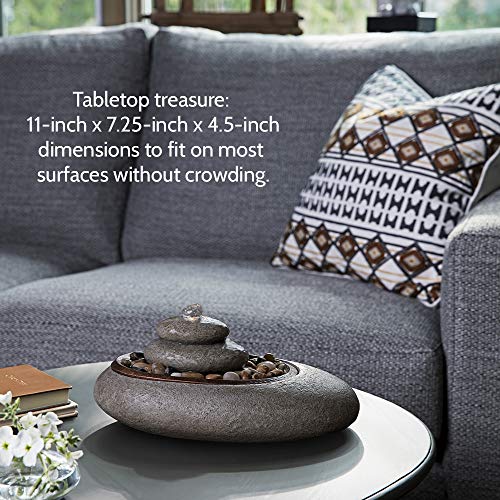 Homedics Mirra Oceanside Relaxation Fountain - Serene Decorative Home Decor, Natural - Image 5