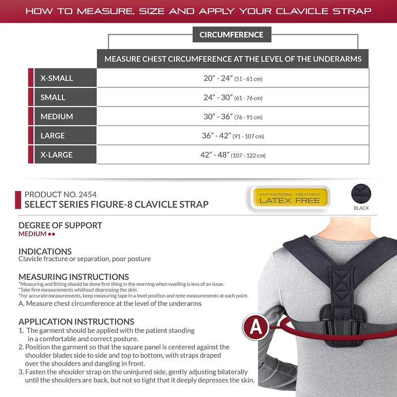 OTC Clavicle Strap, Figure-8 Style, Select Series, X-Large - Image 3