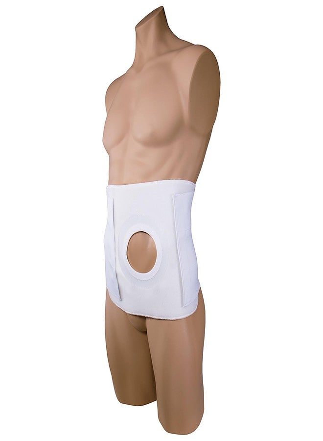 OTC Ostomy Abdominal Binder, Stoma Support, Hernia Colostomy, 9" Belt, 3" Opening Pad, Small - Image 1