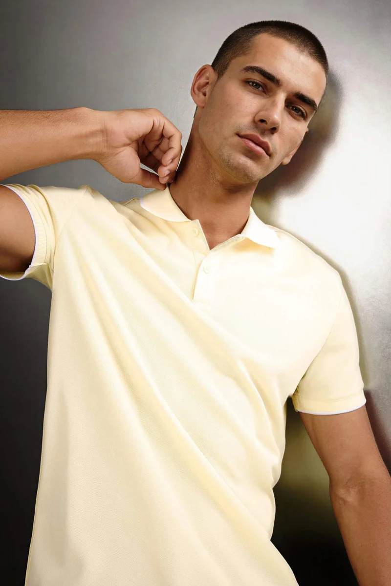 Defacto  Slim Fit Short Sleeve Polo T-Shirt for Men | Best Price UAE