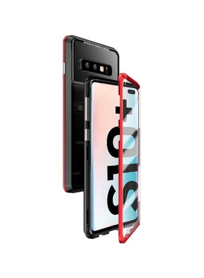 NIBEMINENT Protective Case Cover For Samsung Galaxy S10 Plus Clear/Red - Image 2