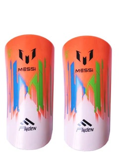 Generic MESSI One Pair Football Shin Guards Technical Field Equipment, Orange  - Image 3