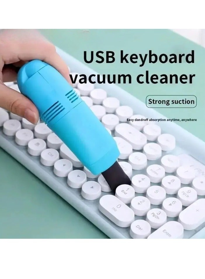 AROAQ Keyboard Cleaning Brush, Mini Computer Vacuum Usb Keyboard Cleaner, Lightweight Portable Computer Dust Blower Duster, Vacuum Computer Cleaning Tool For Laptops Computers, (Green) - Image 3