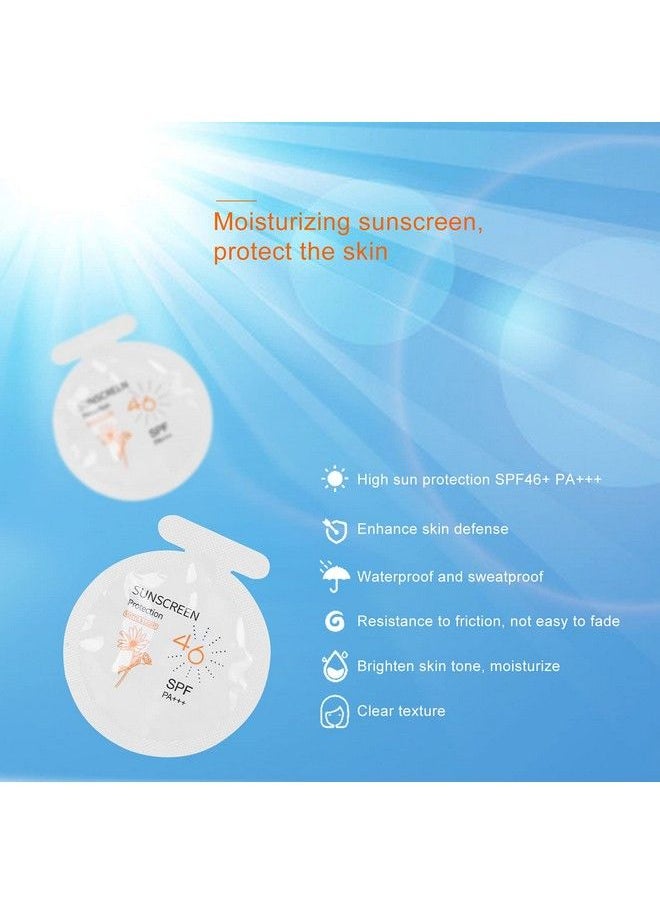 YOSOO - Mini Sunscreen Bulk 20 Bags Face Body Sunscreen Travel Sunscreen Bulk Portable Packet None Greasy Water Resistant Sunscreen Wipes Individually Wrapped Sport Mini Sunscreen Packets Spf46 - Image 1