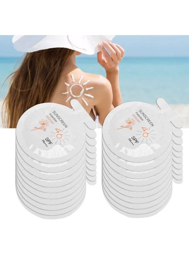YOSOO - Mini Sunscreen Bulk 20 Bags Face Body Sunscreen Travel Sunscreen Bulk Portable Packet None Greasy Water Resistant Sunscreen Wipes Individually Wrapped Sport Mini Sunscreen Packets Spf46 - Image 1