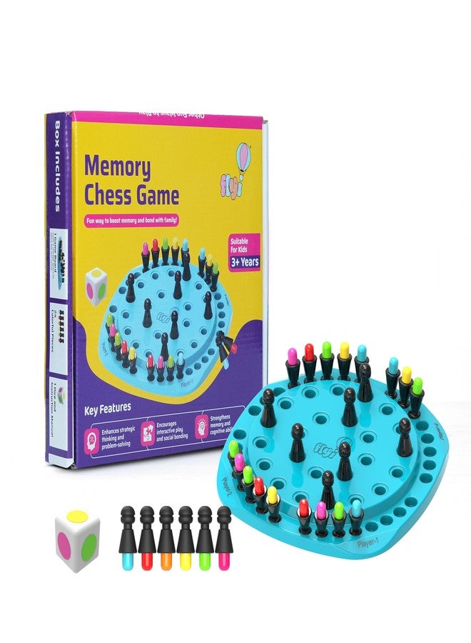 FLYI Memory Chess Game for Kids & Adults, Memory Match Stick Chess Game for 3+ Years, Blowest Colorful Funny Block Color Matching Game Montessori Brain Booster Board Game, Brain Training Board Games - Image 1