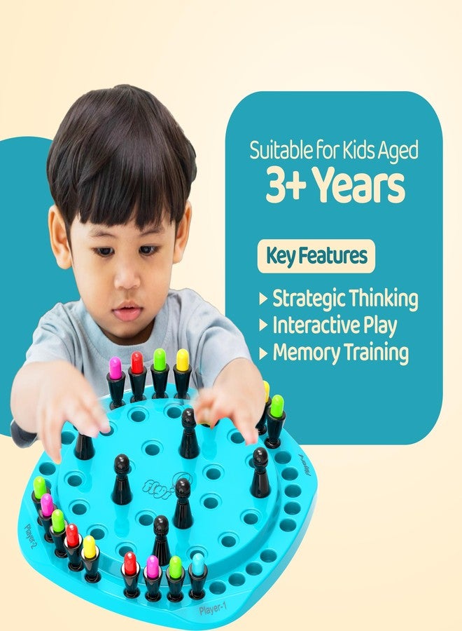 FLYI Memory Chess Game for Kids & Adults, Memory Match Stick Chess Game for 3+ Years, Blowest Colorful Funny Block Color Matching Game Montessori Brain Booster Board Game, Brain Training Board Games - Image 4