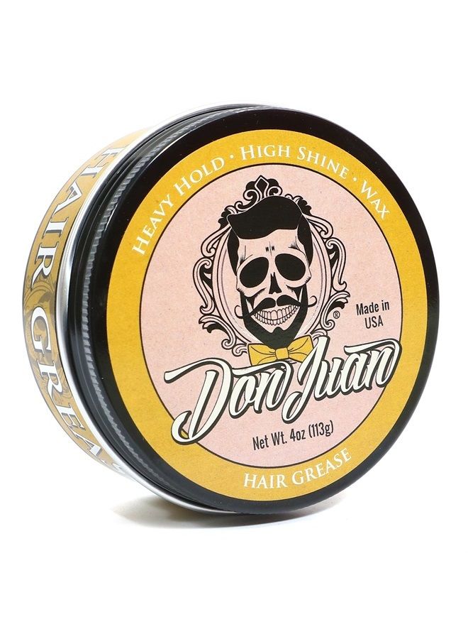 don juan Hair Grease Pomade 4 Ounce Jar | Heavy Hold | High Shine | Wax Based | Citrus Bayrum Scent - Image 1