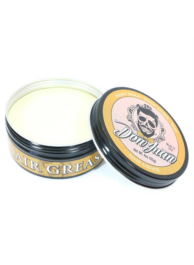 don juan Hair Grease Pomade 4 Ounce Jar | Heavy Hold | High Shine | Wax Based | Citrus Bayrum Scent - Image 3