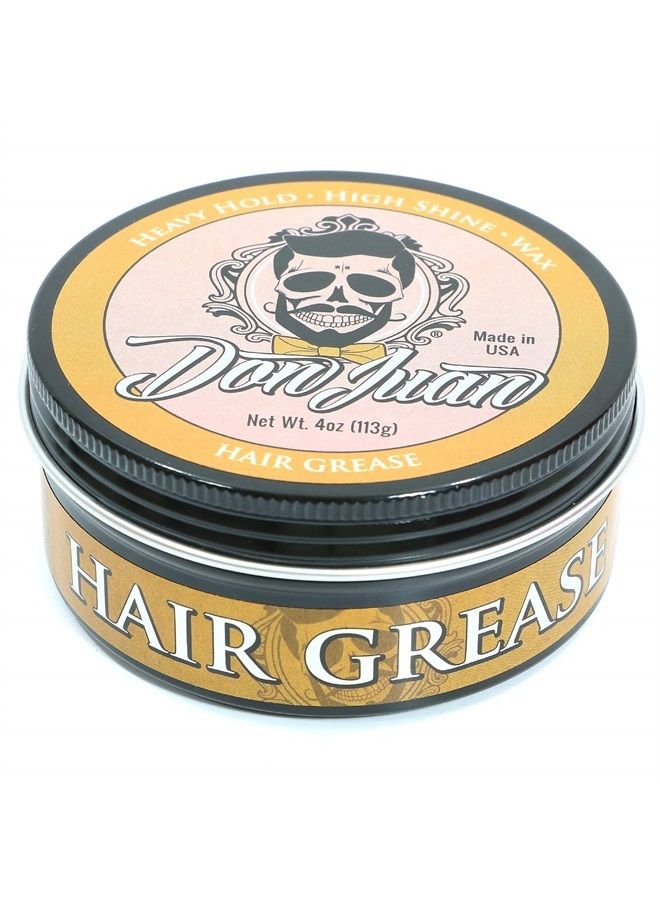 don juan Hair Grease Pomade 4 Ounce Jar | Heavy Hold | High Shine | Wax Based | Citrus Bayrum Scent - Image 2