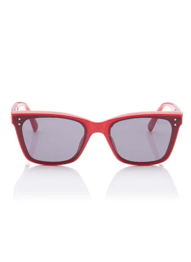 Lee Cooper Pc Sunglasses Red Frame Grey Mirror Lens 62mm  - LC1208C03