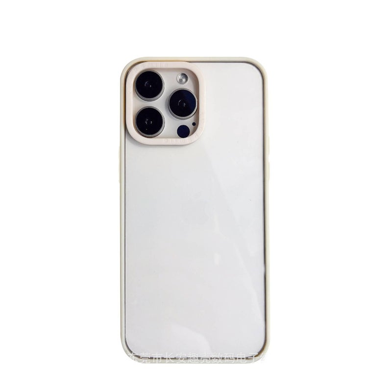 غطاء واقي بPC لـ iPhone 14 / 14 Plus / 14 Pro / 14 Pro Max مع حماية من السقوط وتصميم ثنائي في واحد مع مقاوم للصدمات مع مقاوم للخدش باللون أبيض للتخزين العملي للمدرسة سهل التخزين - Image 1