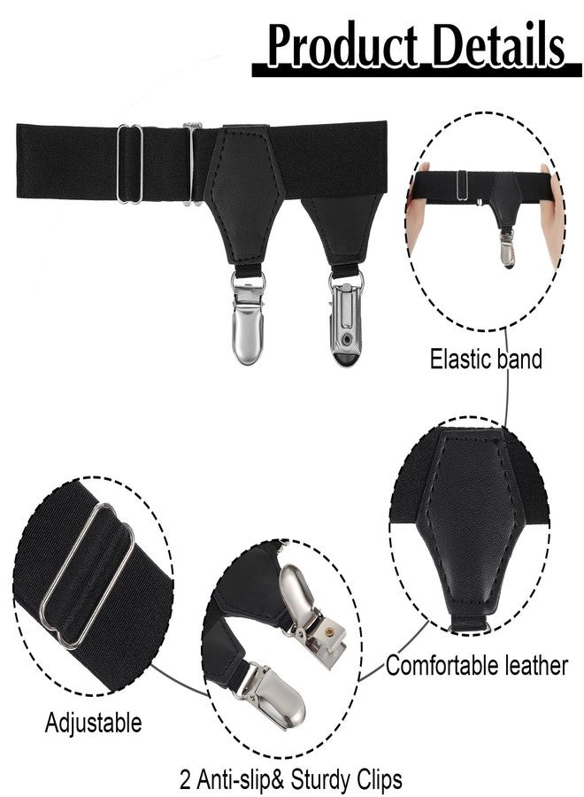 Classicseali 4pcs Sock Garters for Men, Adjustable Mens Sock Garters with Non-slip Clip, Elastic Socks Suspenders Men,Non-Slip Socks Strap Suspenders for Stockings - Image 4