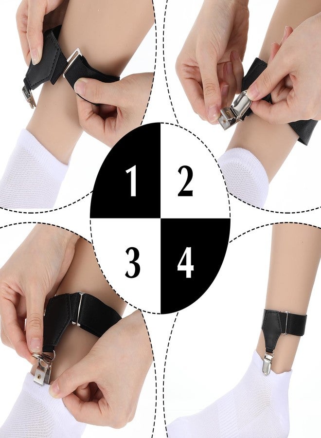 Classicseali 4pcs Sock Garters for Men, Adjustable Mens Sock Garters with Non-slip Clip, Elastic Socks Suspenders Men,Non-Slip Socks Strap Suspenders for Stockings - Image 5