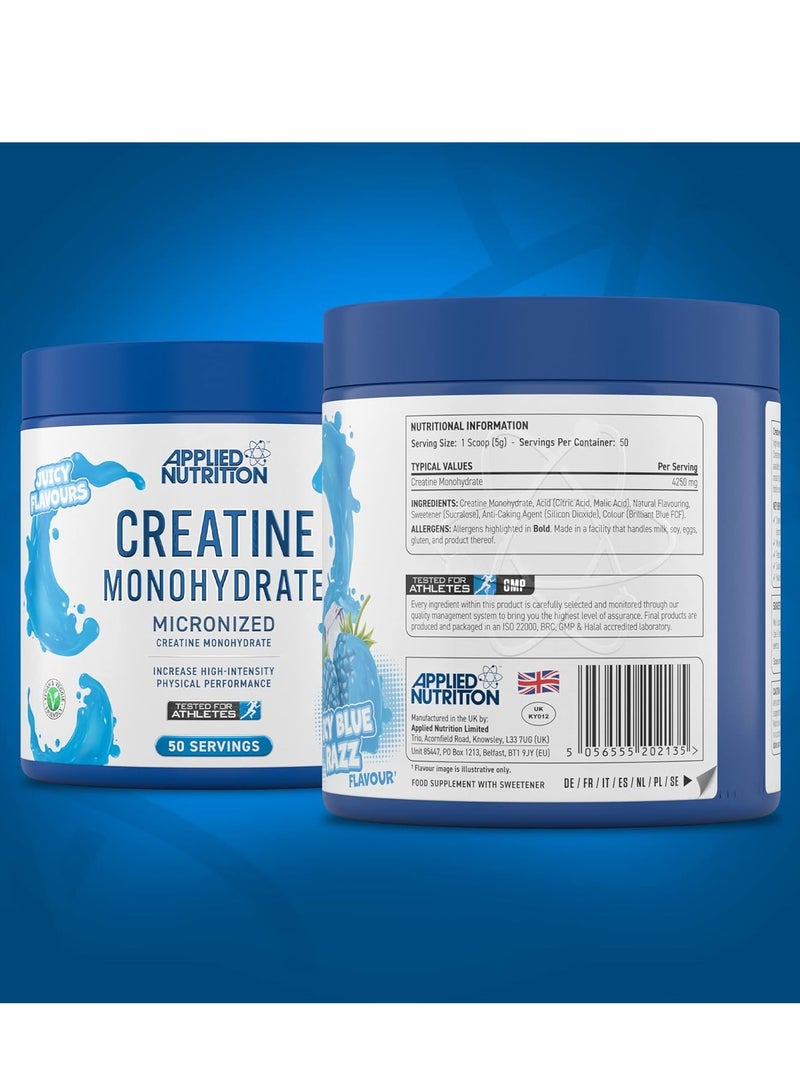 Applied Nutrition Creatine Monohydrate Micronized - 250g Icy Blue Razz – Fast Absorption, Improve Performance, Boost Strength, and Endurance - Image 2