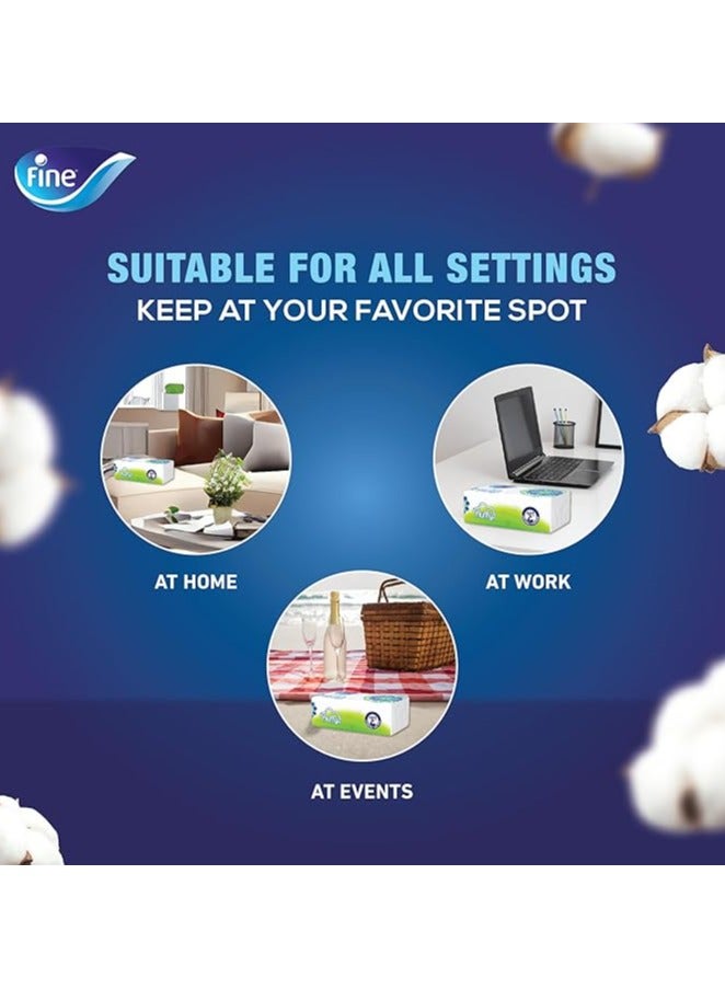 Fine مناديل وجه ناعمة 200 ورقة × 2 طبقة عبوة 10 حماية من الجراثيم - Image 3