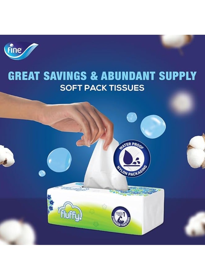 Fine مناديل وجه ناعمة 200 ورقة × 2 طبقة عبوة 10 حماية من الجراثيم - Image 4