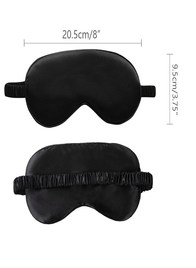 ICSTM Silk Sleeping Mask, Silk Eye Mask with Adjustable Strap, Sleeping Aid Blindfold for Nap, Sleep Mask for Women to Full Night's Sleep, Travel and Nap(1 Pack,Black - Image 5