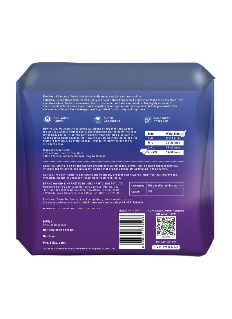 Sirona Disposable Period Panties for Women, L – XL , 360° Sanitary Protection for Heavy Flow - Image 5