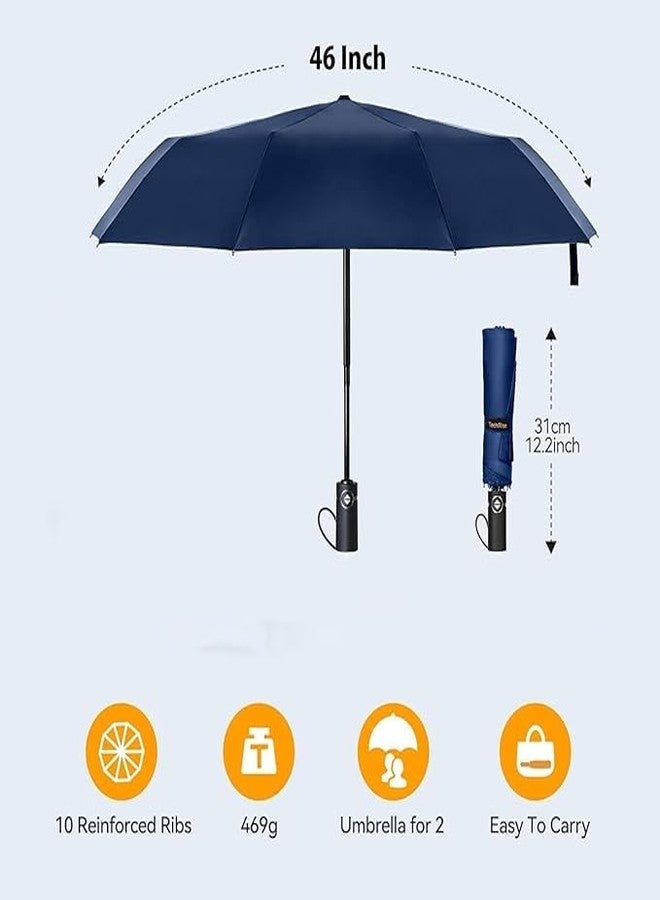 JAGDIV Windproof Umbrella | Wind Resistant Compact Travel Folding Umbrellas - Image 3