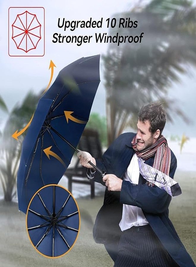 JAGDIV Windproof Umbrella | Wind Resistant Compact Travel Folding Umbrellas - Image 2