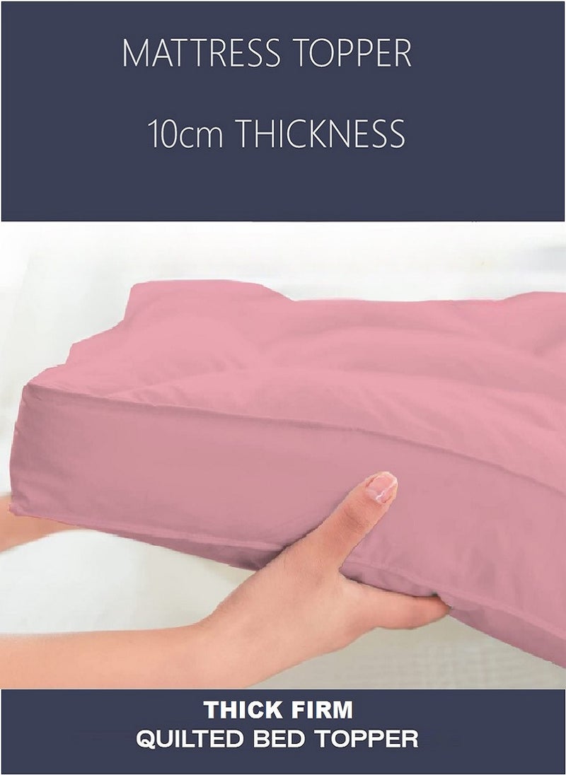 Blueberry Box Stiched Cotton Mattress Topper 4 Corner Elastic 10cm Thickness 160x200cm  - Image 4