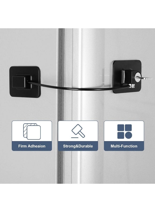Secure Your Refrigerator & Cabinets With 2 Refrigerator Locks (4 Keys) - Image 3