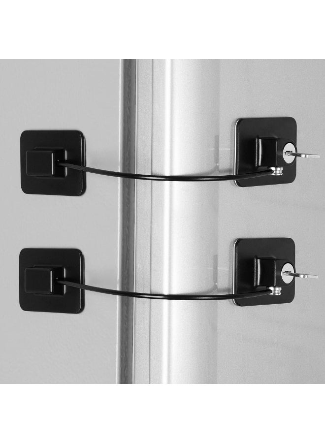 Secure Your Refrigerator & Cabinets With 2 Refrigerator Locks (4 Keys) - Image 1