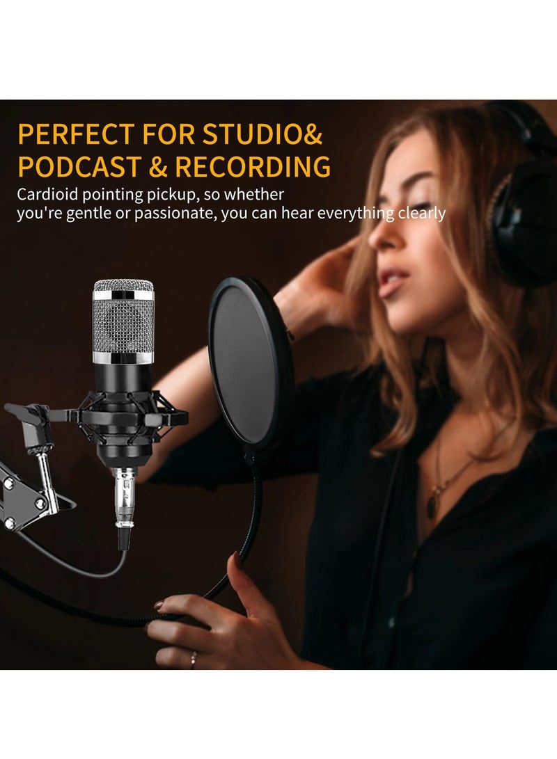 General F9 Podcast Equipment Bundle, Audio Mixer DJ Device, All-in-One Live Sound Card with BM-800 Microphone, for Podcast Recording, PC, Smartphone, YouTube, TikTok Live Streaming Microphone Set  - Image 2