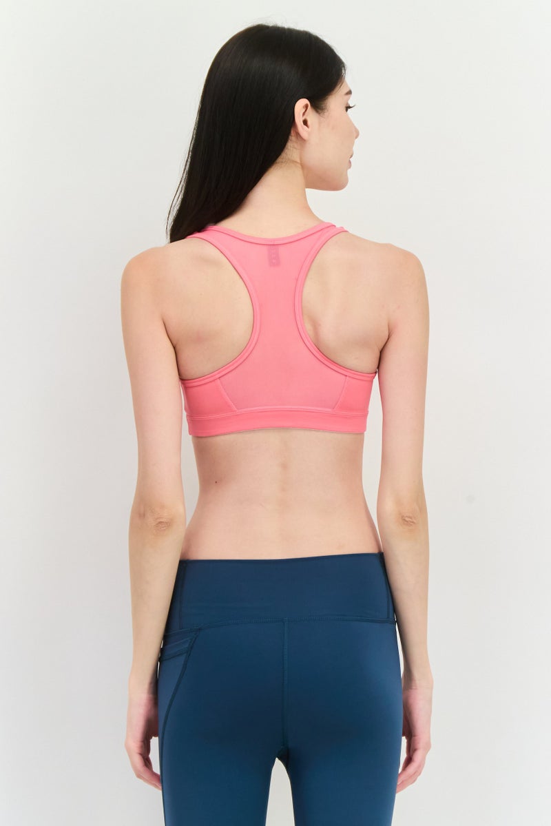 PUMA Women Non Padded Brand Logo Training Sport Bra, Pink - Image 3