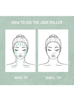 Jade Roller & Gua Sha 2 in 1 For Face - Premium Construction Face Massager - Skin Tightening De-Puff Face Scraper - Anti Aging - Relieves Headache & TMJ [Gift-Ready Packaging]