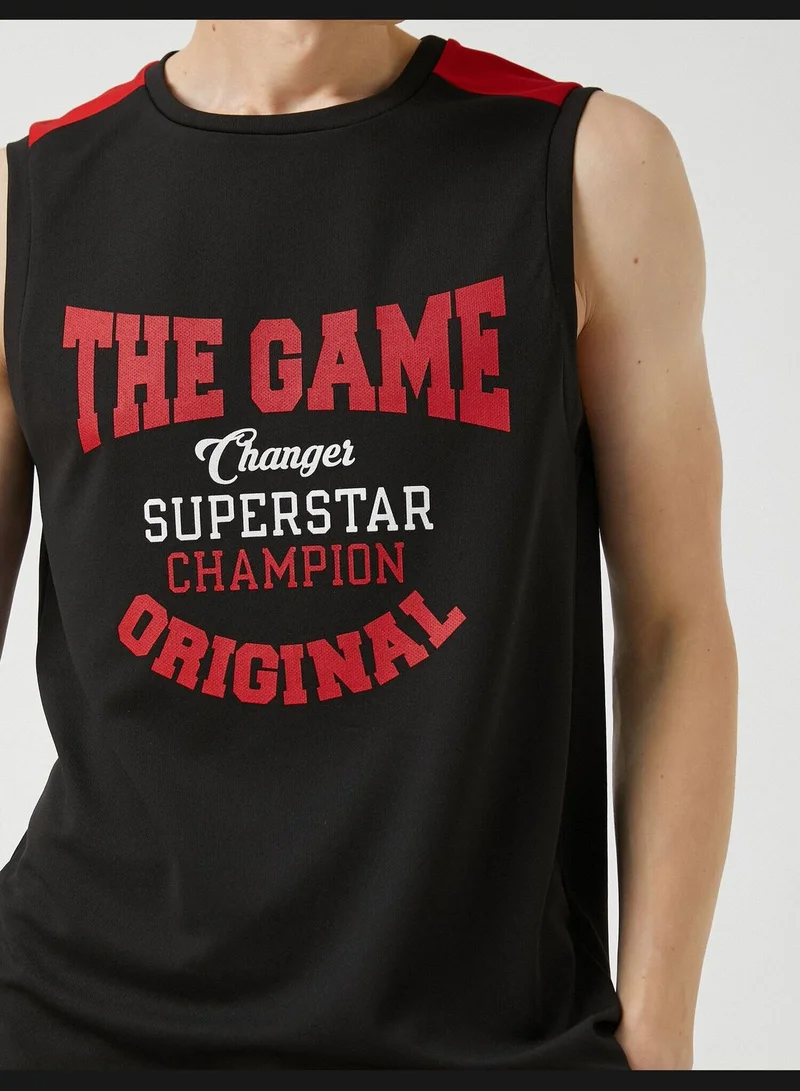 KOTON Basketball Printed T-shirt