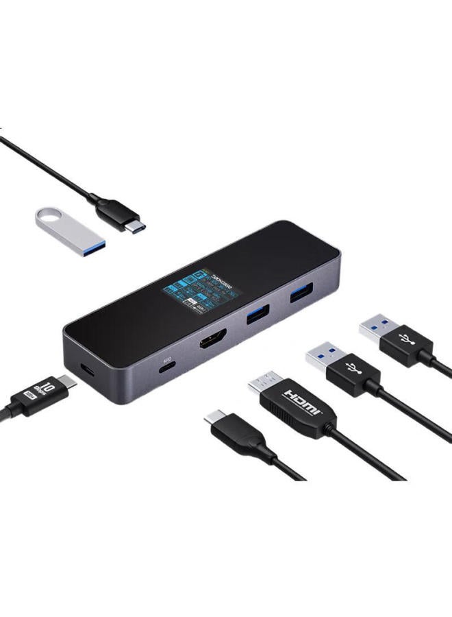 DOCKCASE With Screen Smart Type-C High-Speed Expansion Dock Usb-C To Hdmi Desktop Expansion Dock 4K 60Hz Screen Mirroring Compatible With Apple Macbook Computers Laptops Converter - Image 3