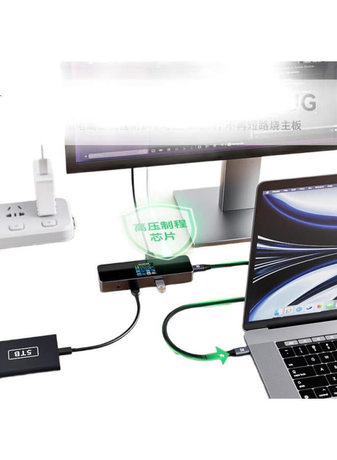 DOCKCASE With Screen Smart Type-C High-Speed Expansion Dock Usb-C To Hdmi Desktop Expansion Dock 4K 60Hz Screen Mirroring Compatible With Apple Macbook Computers Laptops Converter - Image 1